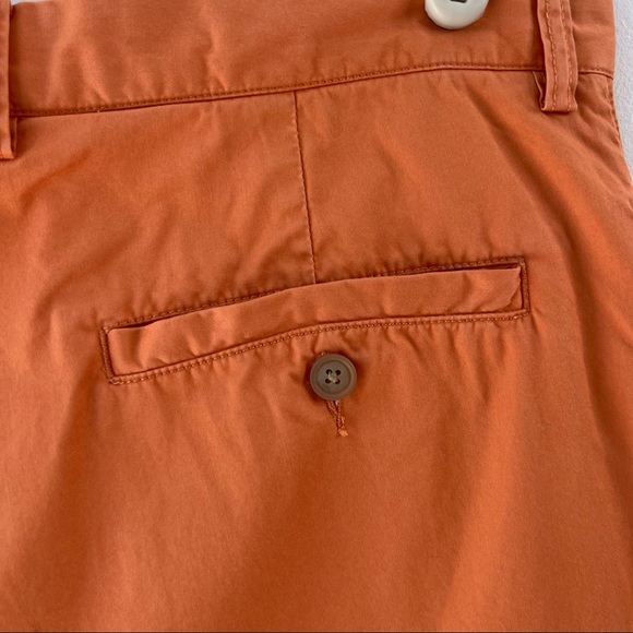 J.Crew factory men’s orange flat front shorts 9” inseam Sz 36 - Picture 4 of 9